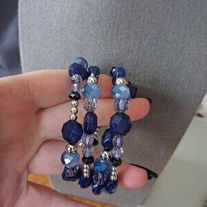 Blue beaded bracelet